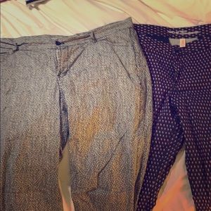 Gap printed Khakis (2 pair)